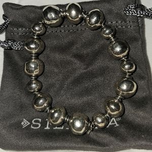 Silpada Oxidized .925 Sterling Silver Stretch Bracelet